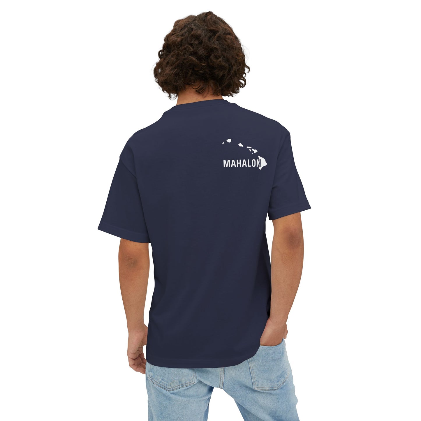 Mahalon Honolulu Waikiki ALOHA Wave  Unisex Oversized Boxy Tee