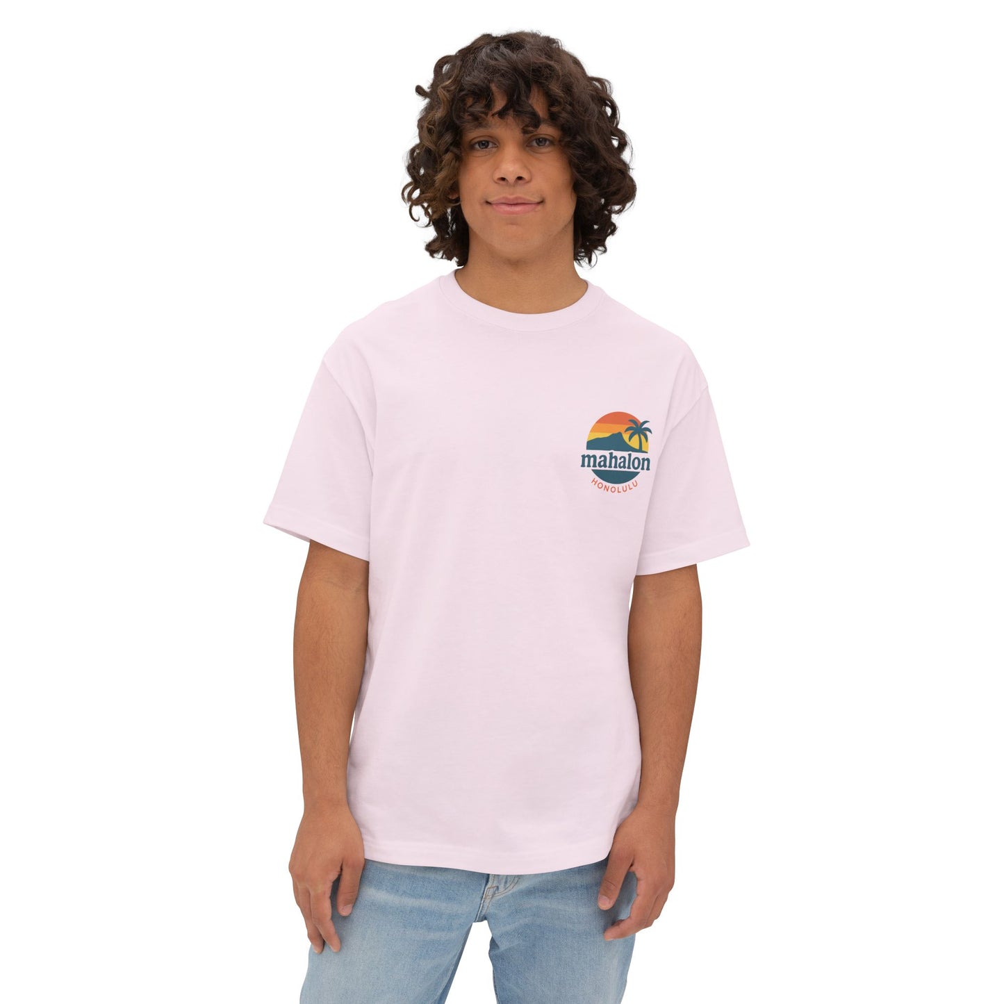 Mahalon Honolulu Logo Unisex Oversized Boxy Tee