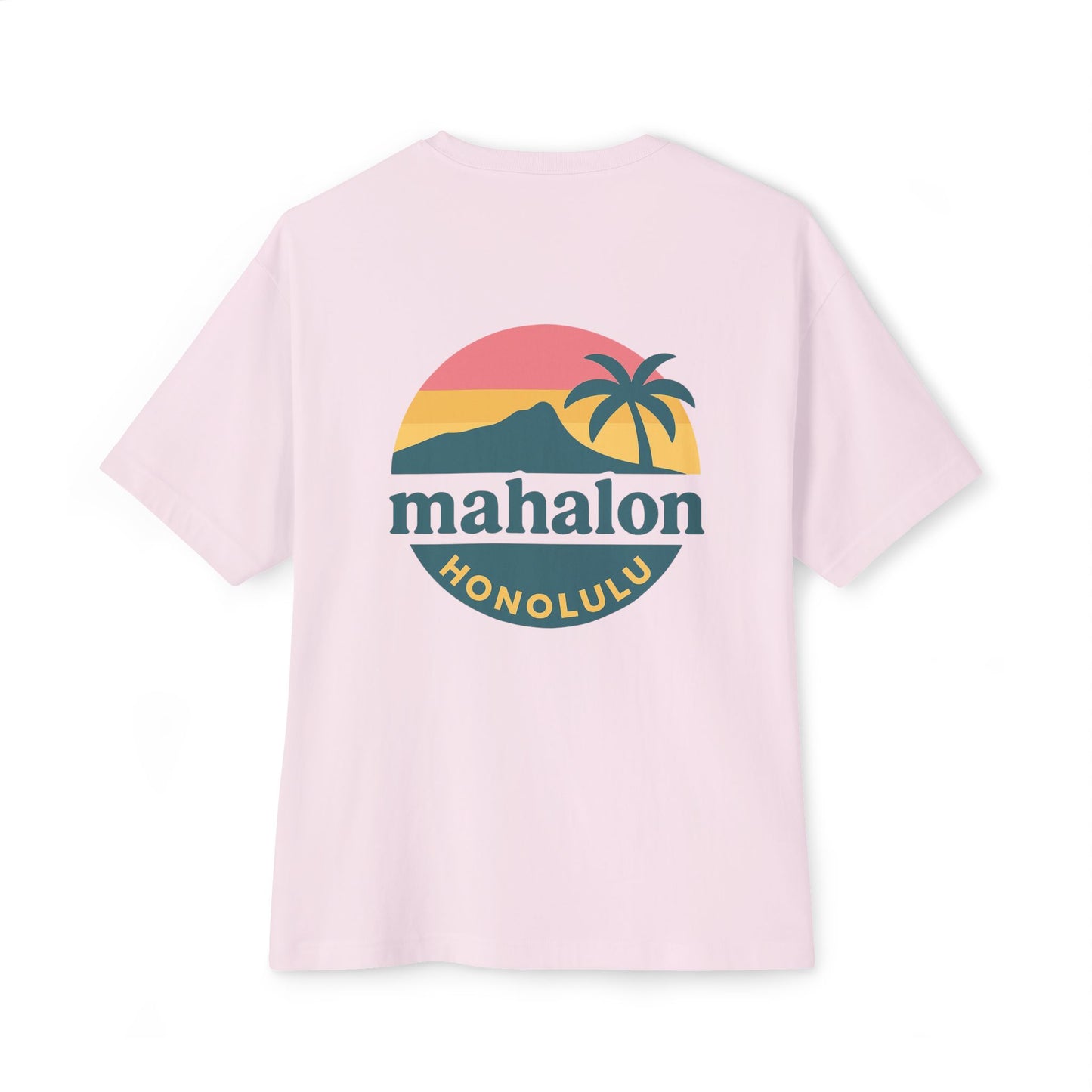 Mahalon Honolulu Logo Unisex Oversized Boxy Tee