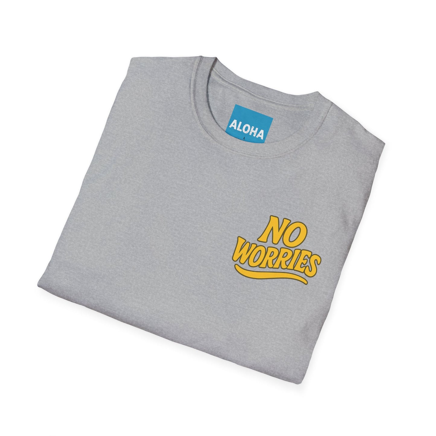 Mahalon Honolulu NO WORRIES (yellow) HAWAII T-Shirt