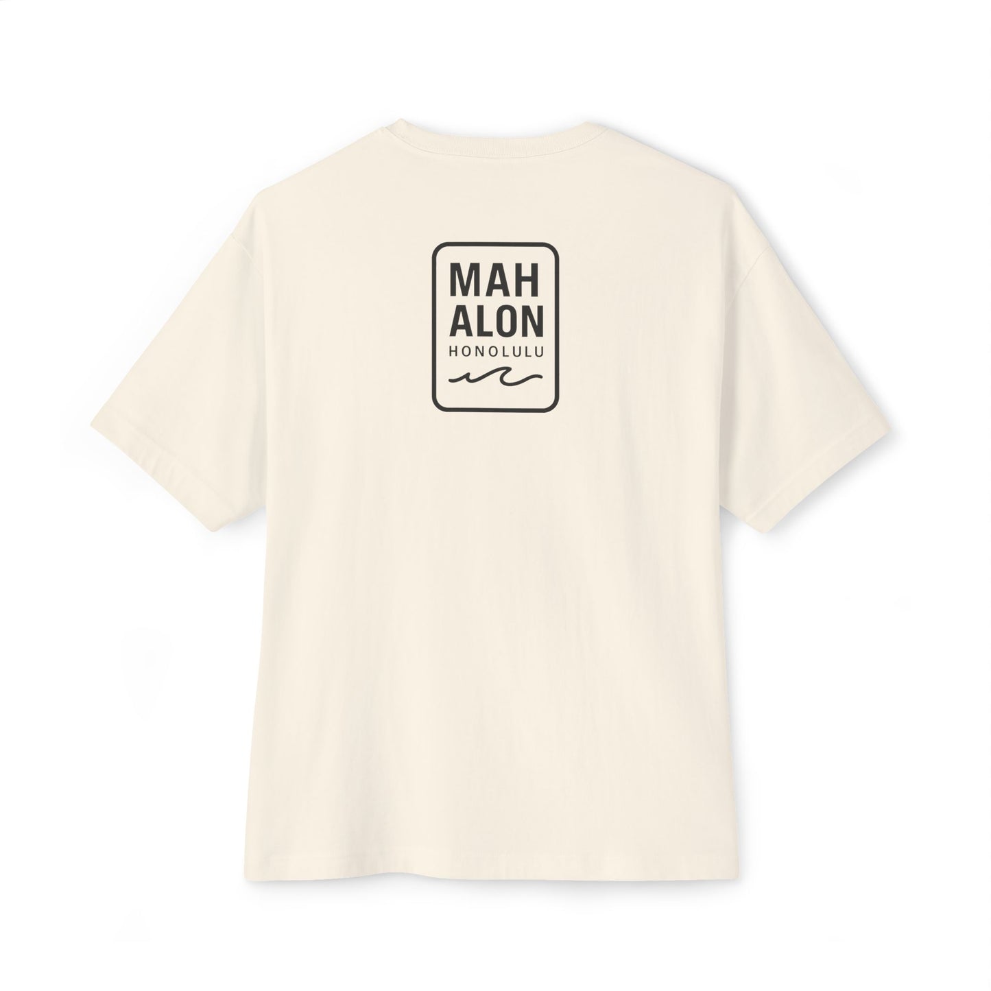Mahalon Honolulu ALOHA graphic Unisex Oversized Boxy Tee
