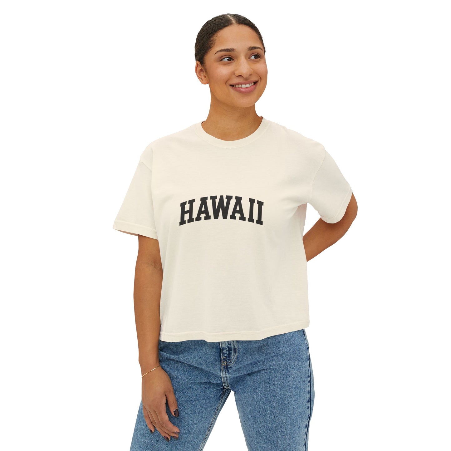 Mahalon Honolulu HAWAII Women's Boxy Tee