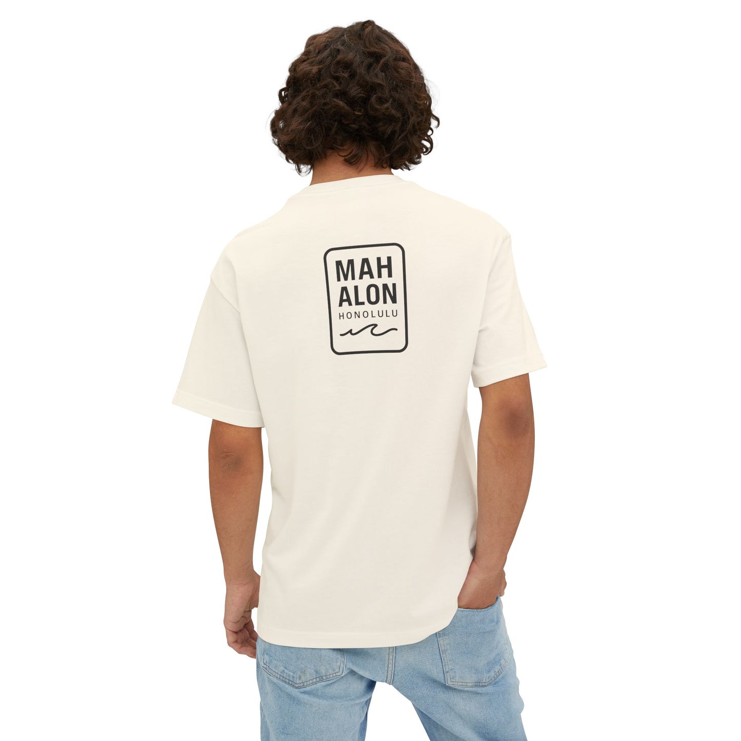 Mahalon Honolulu ALOHA graphic Unisex Oversized Boxy Tee