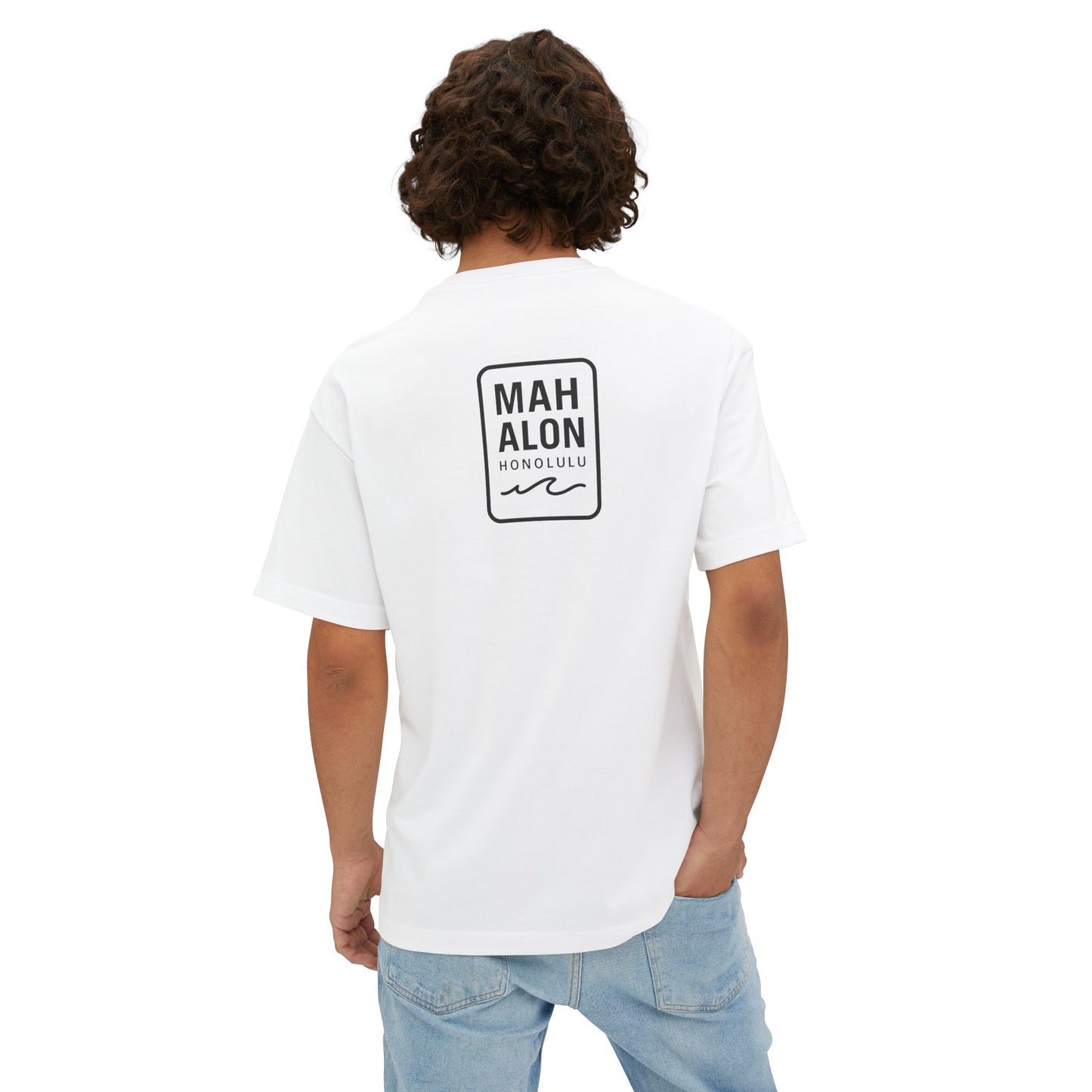 Mahalon Honolulu ALOHA graphic Unisex Oversized Boxy Tee