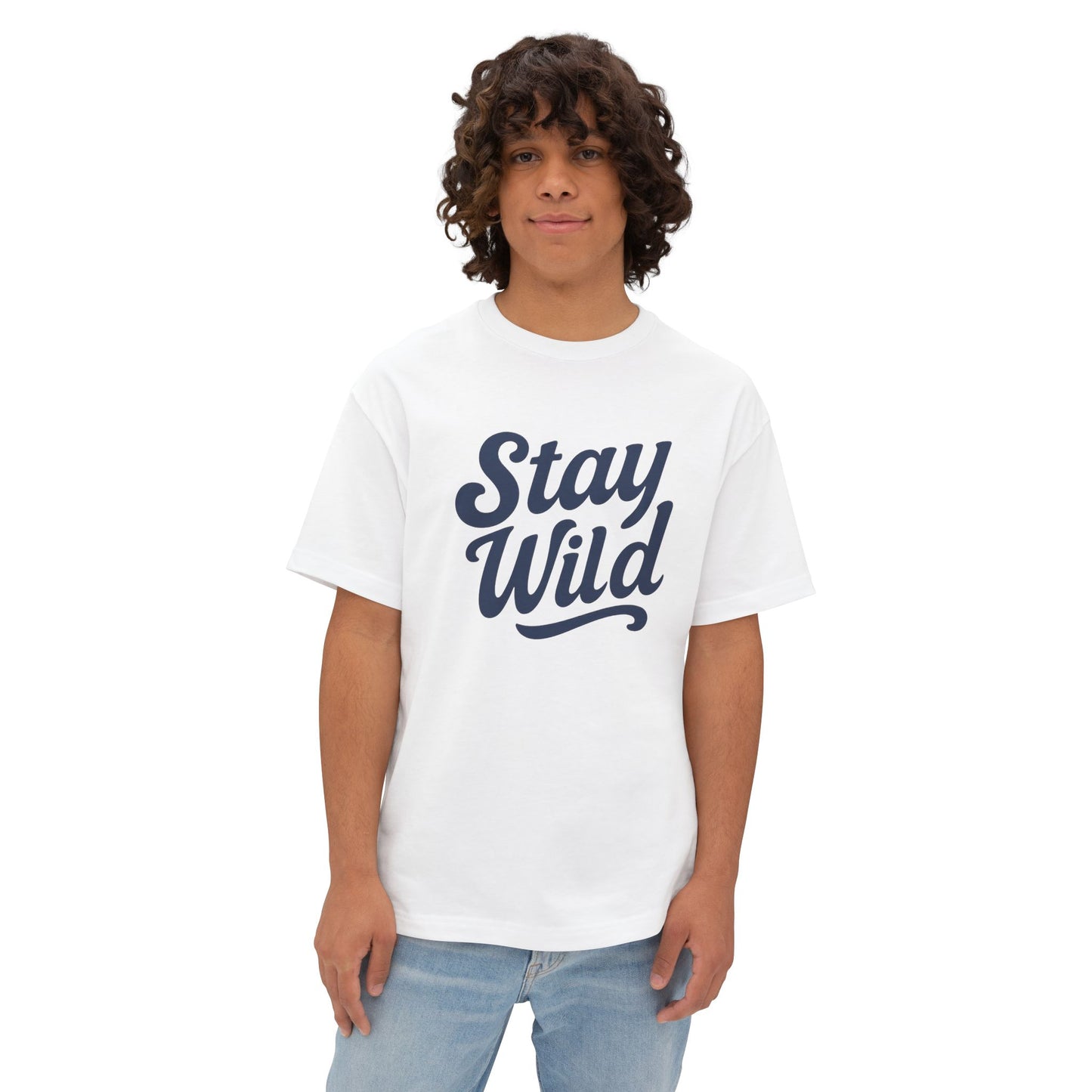 Mahalon Honolulu Stay Wild color print Unisex Oversized Boxy Tee