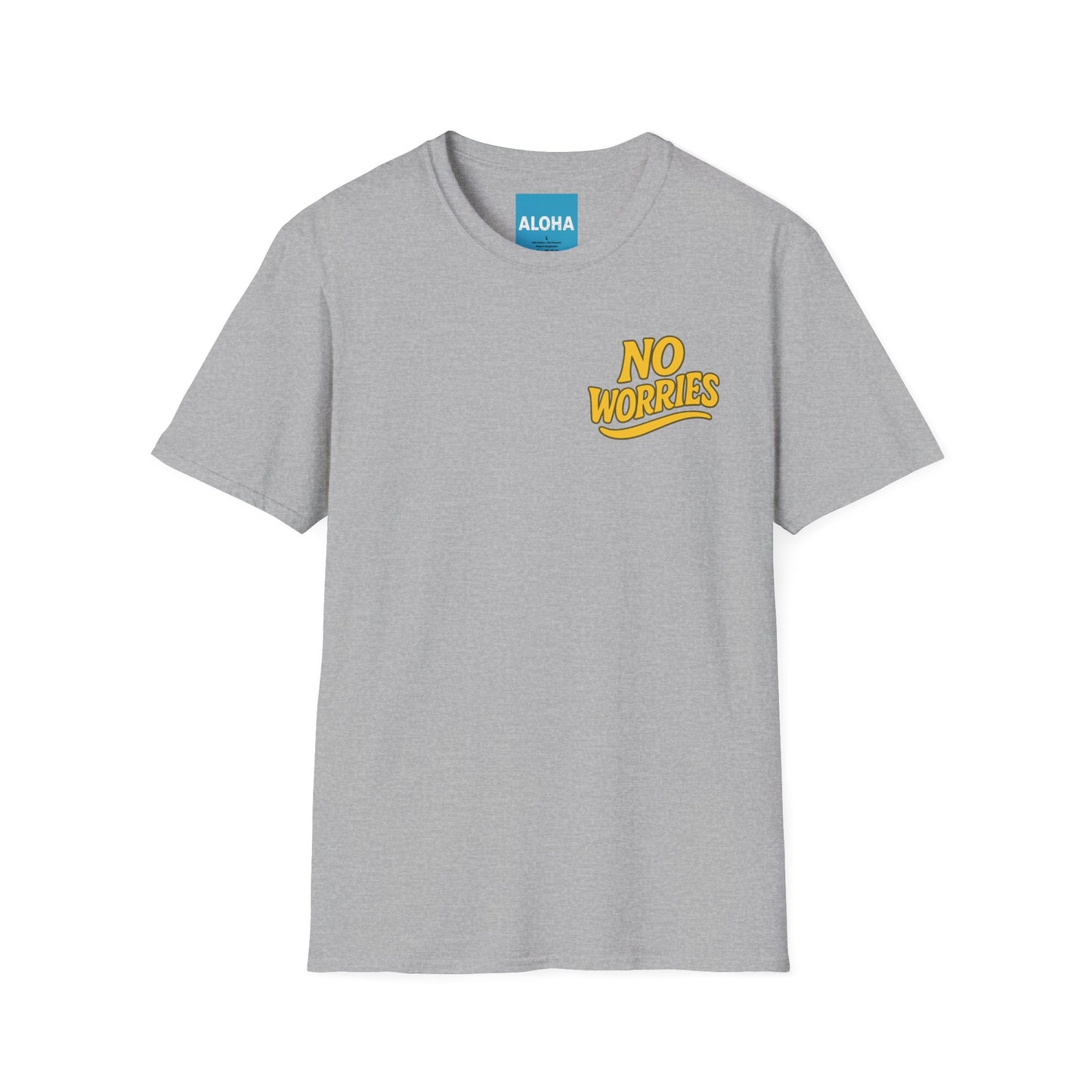 Mahalon Honolulu NO WORRIES (yellow) HAWAII T-Shirt