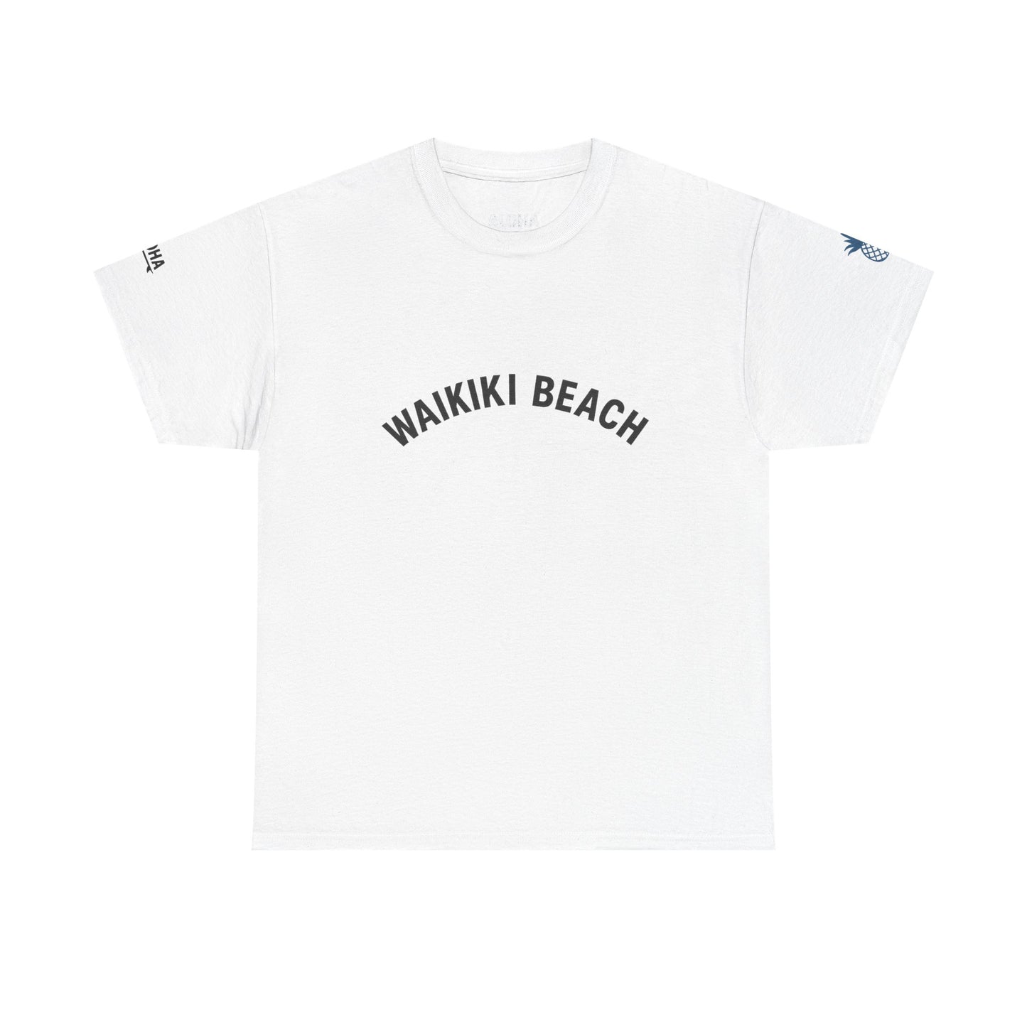 Mahalon Honolulu Waikiki beach , pineapple,aloha  Unisex Heavy Cotton Tee