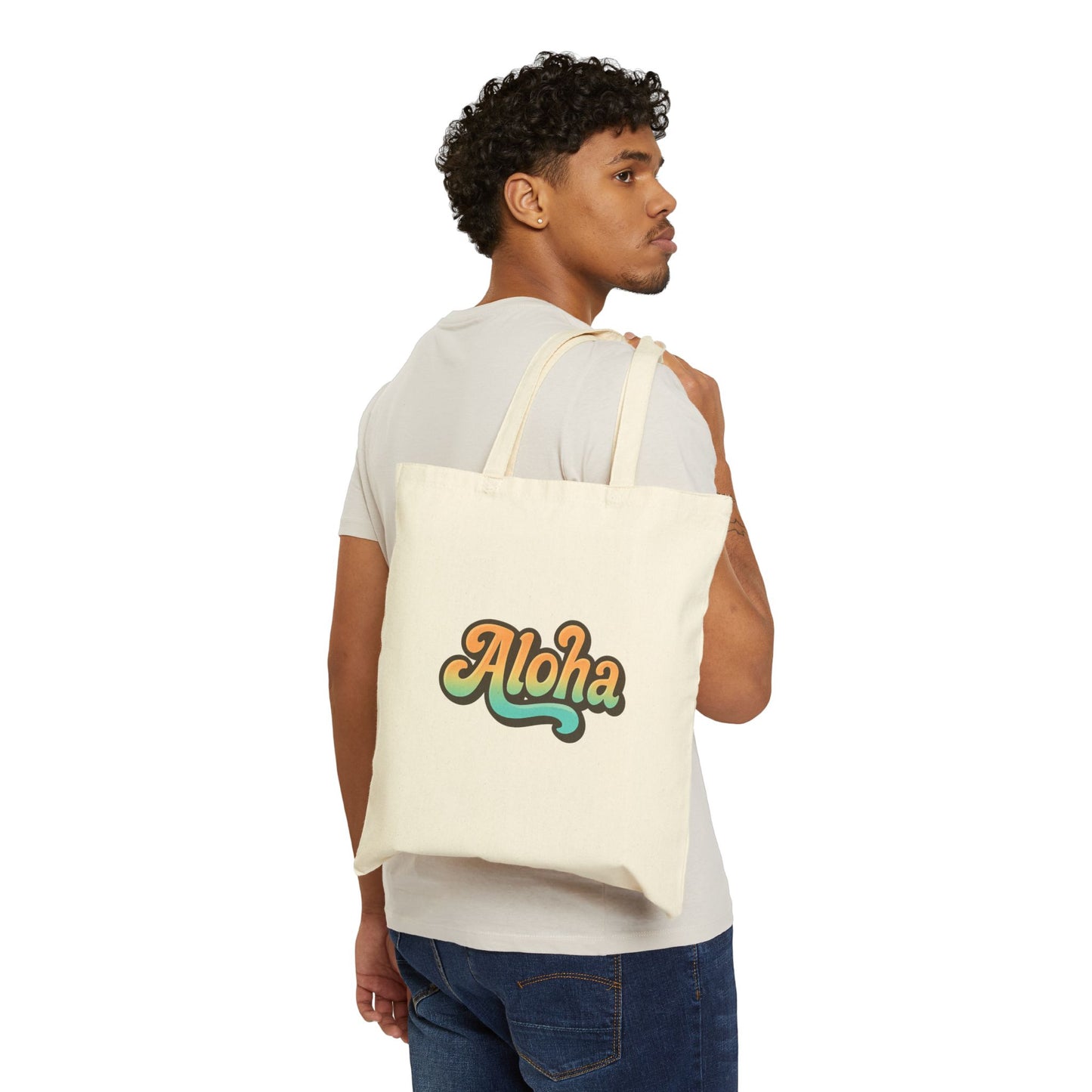 Mahalon Honolulu “Stay Cool”Tote Bag Cotton Canvas Tote Bag
