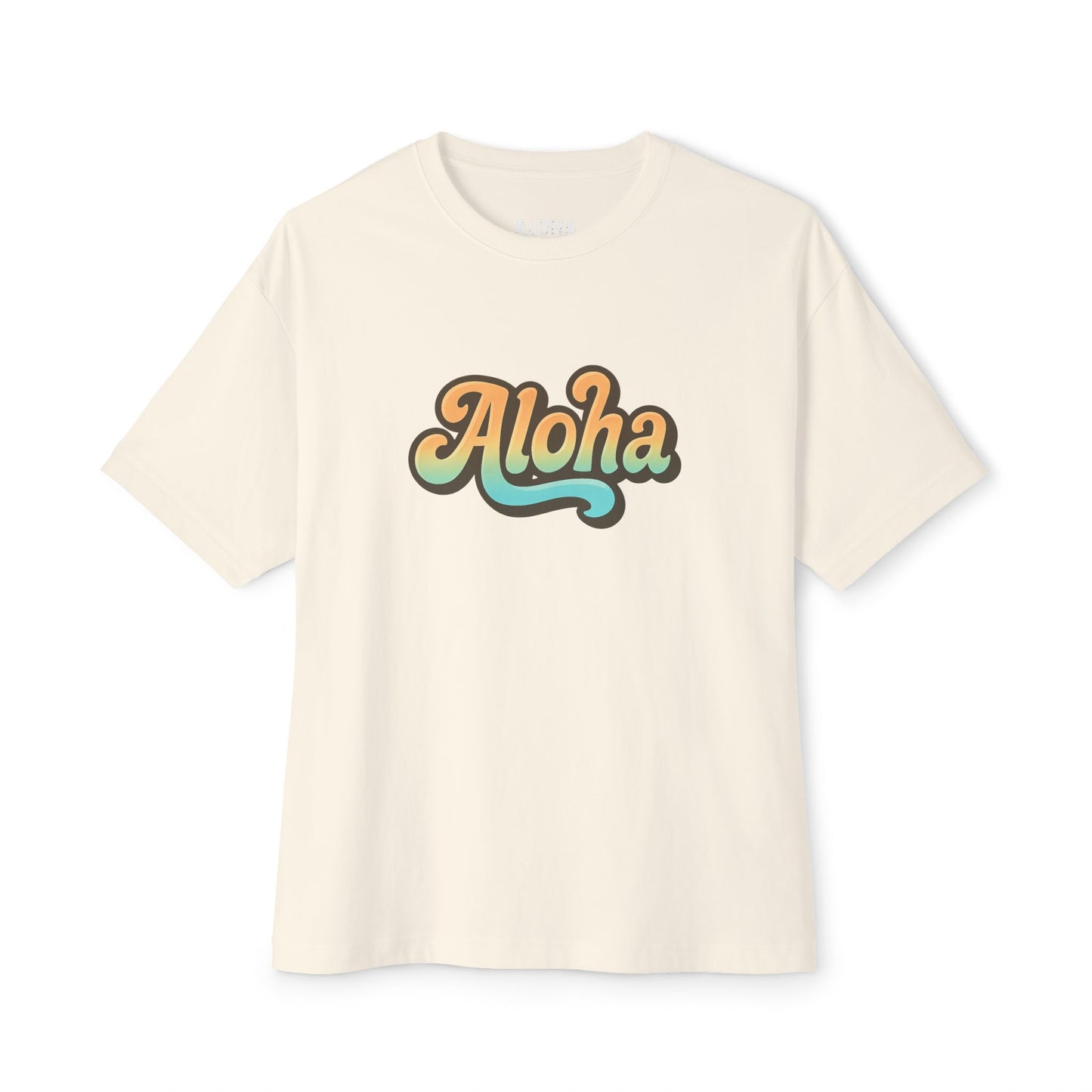 Mahalon Honolulu ALOHA graphic Unisex Oversized Boxy Tee