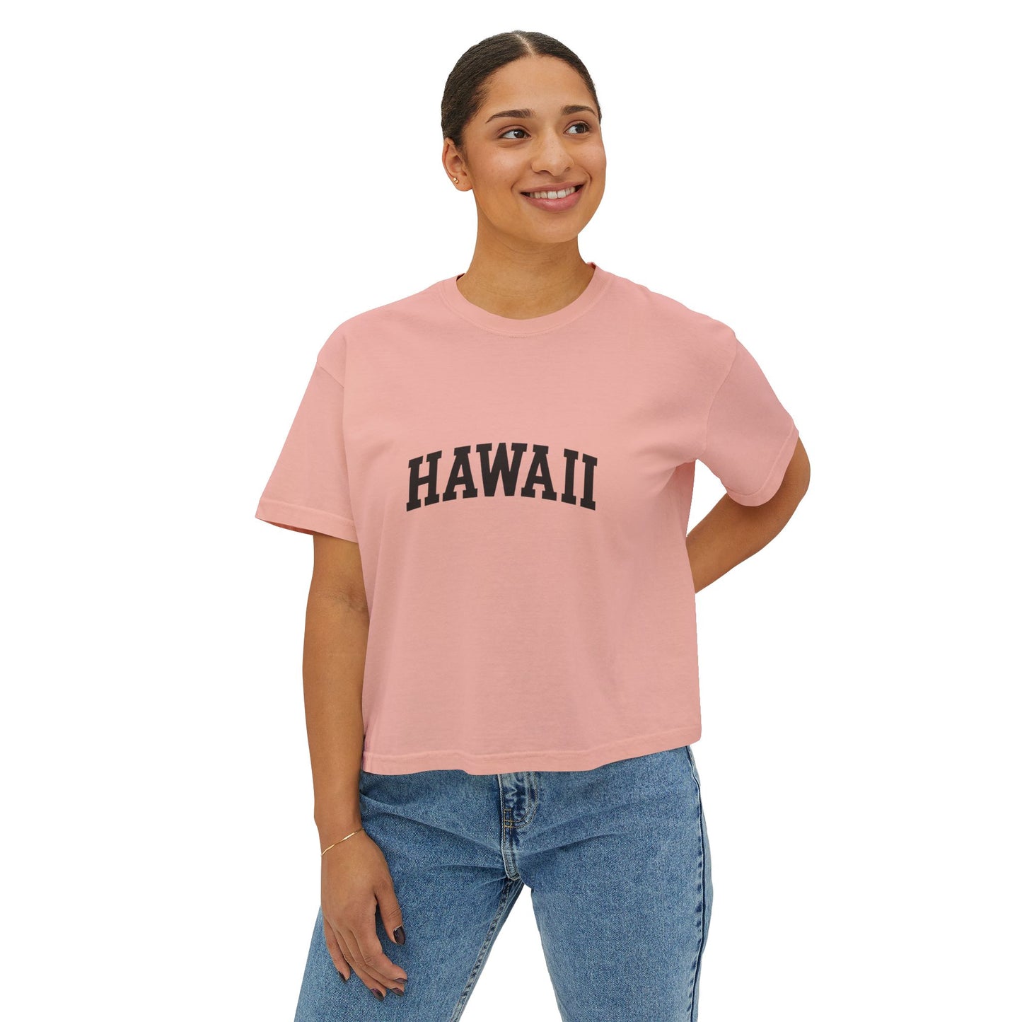 Mahalon Honolulu HAWAII Women's Boxy Tee