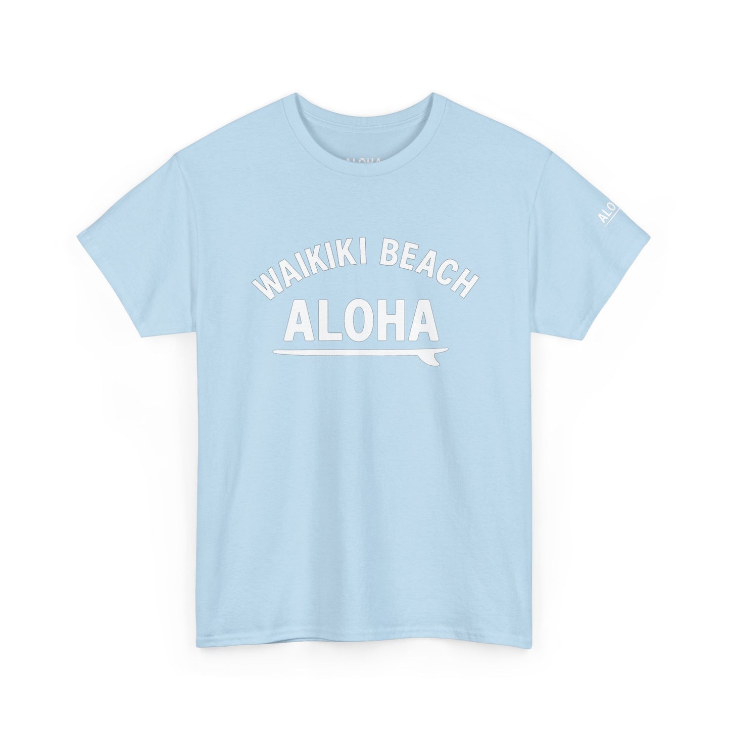 Mahalon Honolulu Waikiki bech ,pineapple Unisex Heavy Cotton Tee