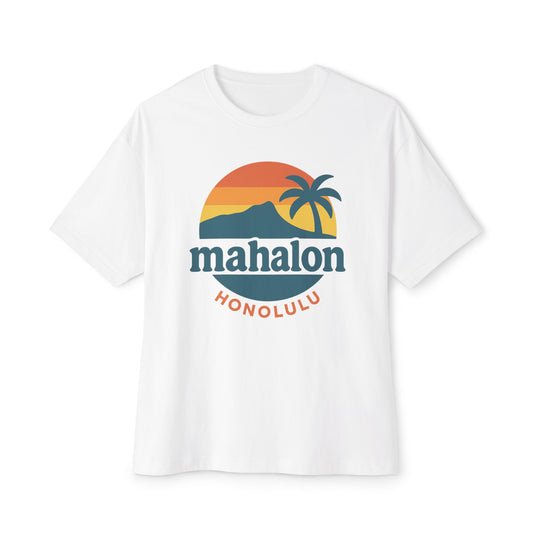 Mahalon Honolulu Logo Unisex Oversized Boxy Tee