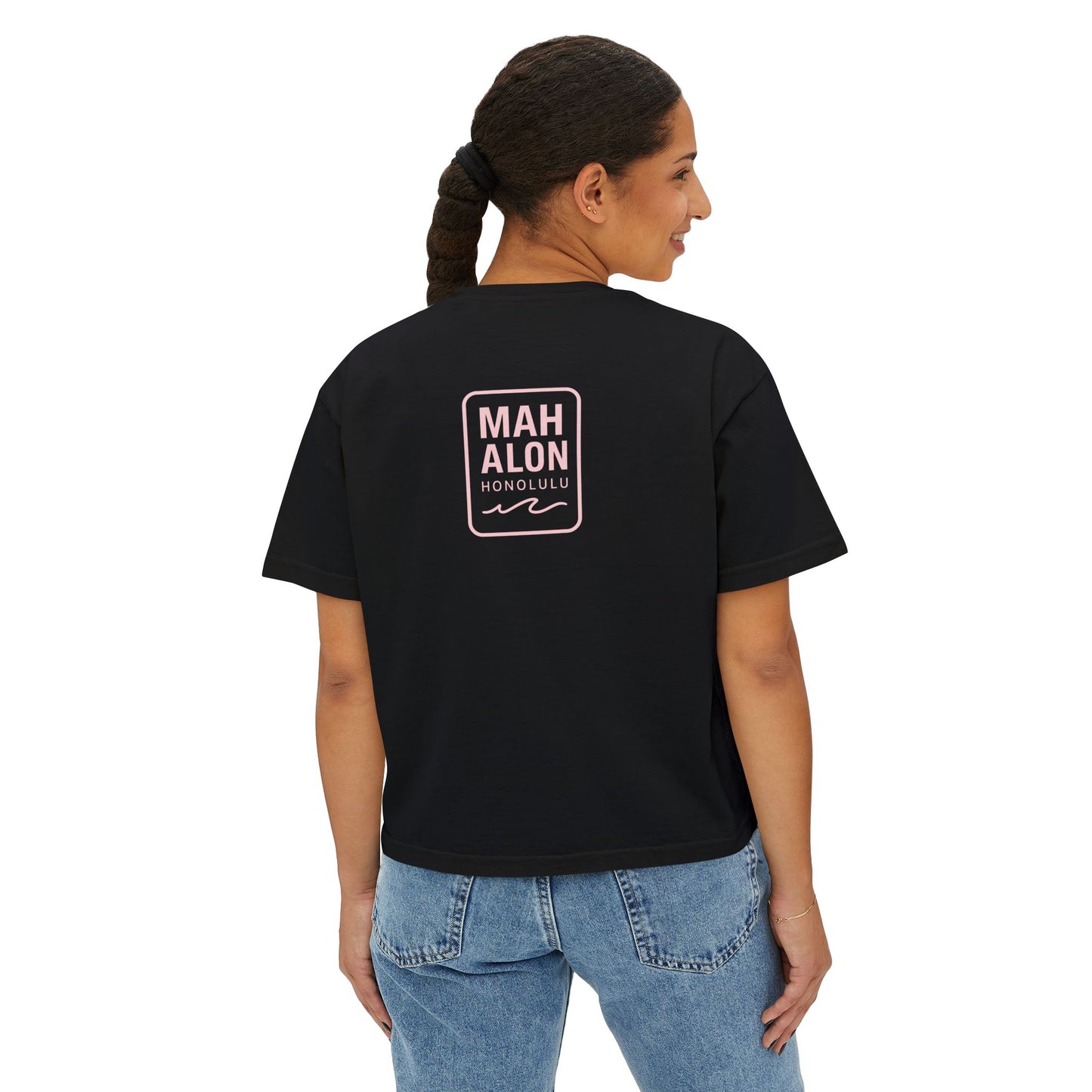 Mahalon Honolulu Aloha Hula girl Tee
