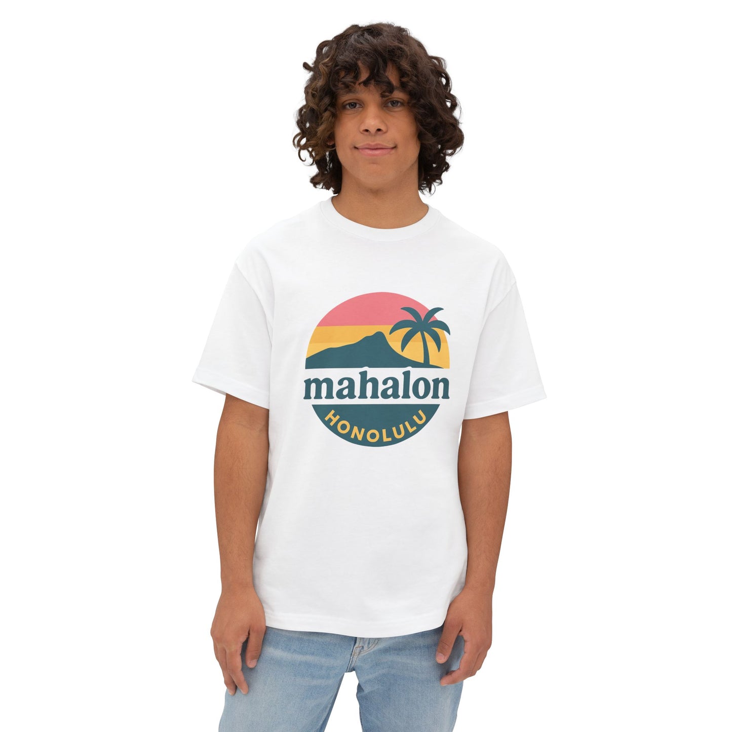Mahalon Honolulu Logo T-shirt Unisex Oversized Boxy Tee