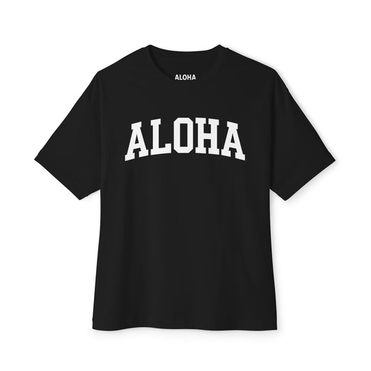 Mahalon Honolulu ALOHA Unisex Oversized Boxy Tee